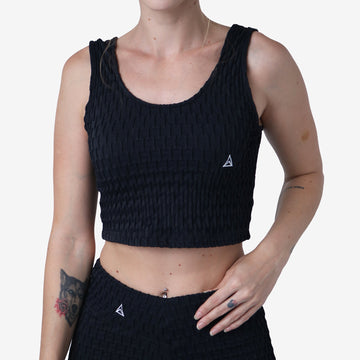 CROPPED REGATA TEXTURIZADO